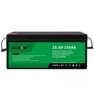 25.6V 150Ah LiFePO4 납산 보충 리튬 이온 배터리 팩 24V 150Ah